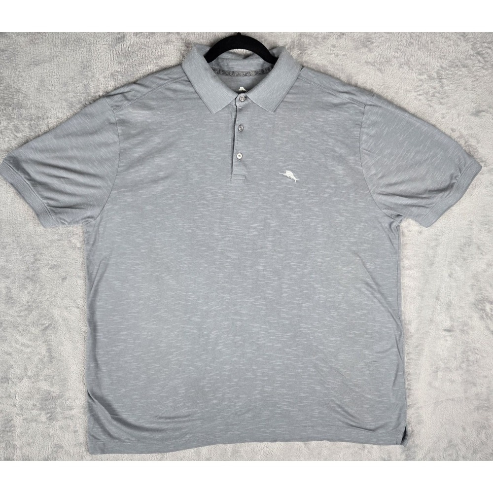 Tommy Bahama Top T‎ Shirt Size XL Adult Gray Floral Long Sleeve Pullover Mens